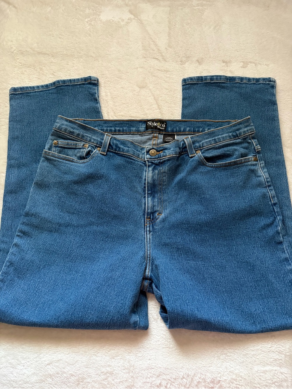 Style & Co. Men’s Straight Denim Jeans in Medium Blue